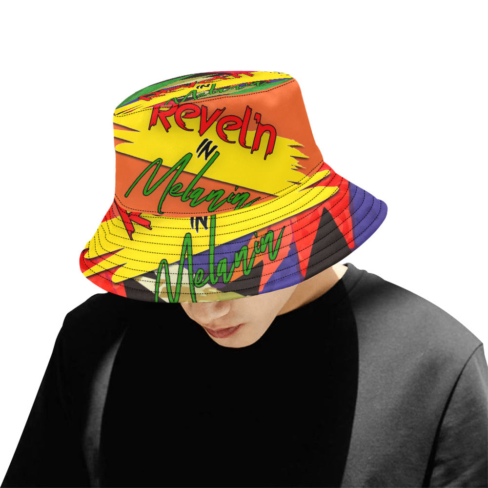 Revel'n in Melanin All-Over Print Bucket Hat