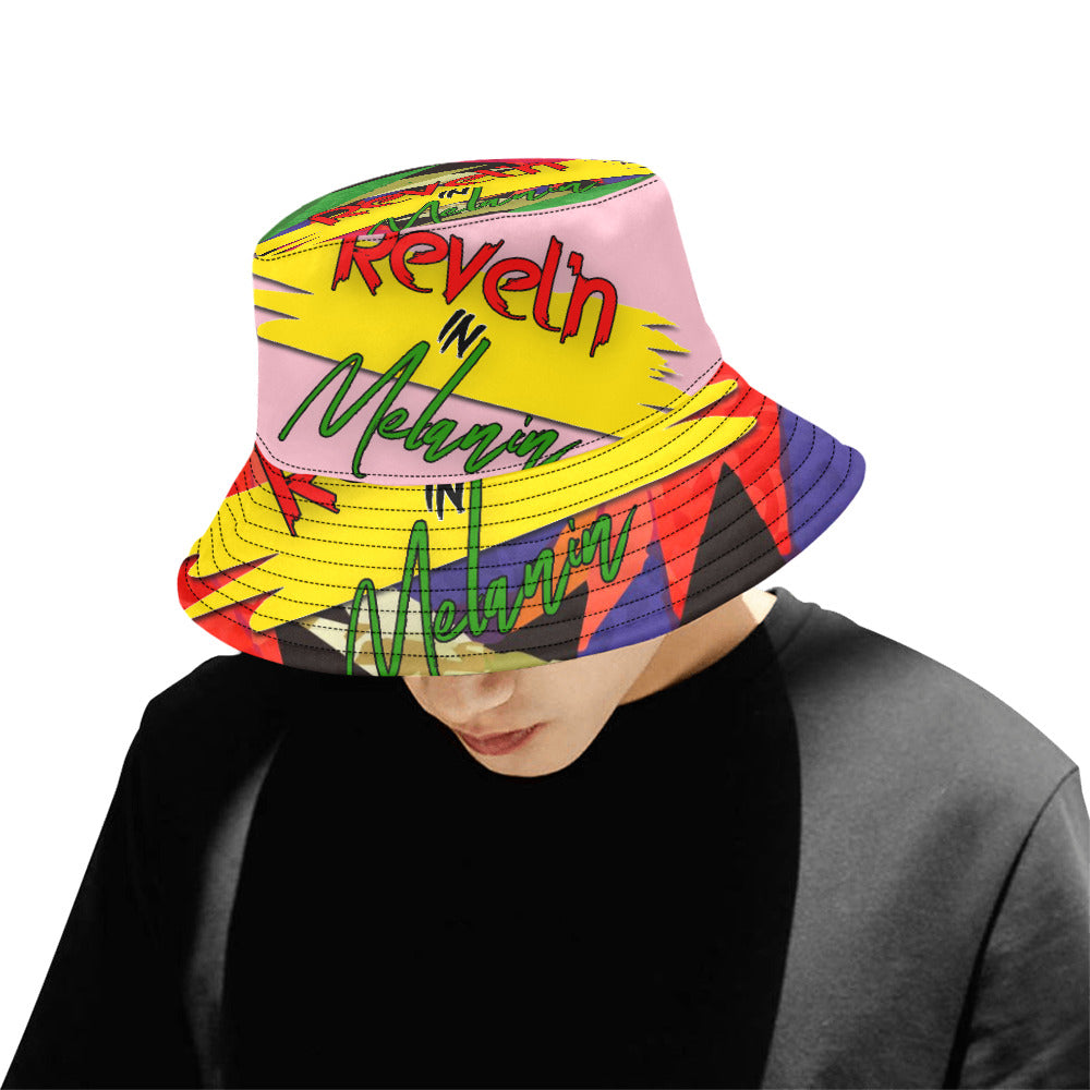 Revel'n in Melanin All-Over Print Bucket Hat