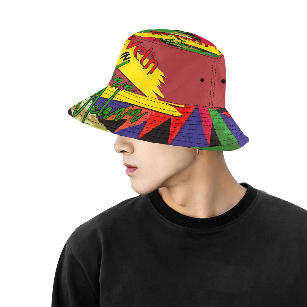 Revel'n in Melanin All-Over Print Bucket Hat