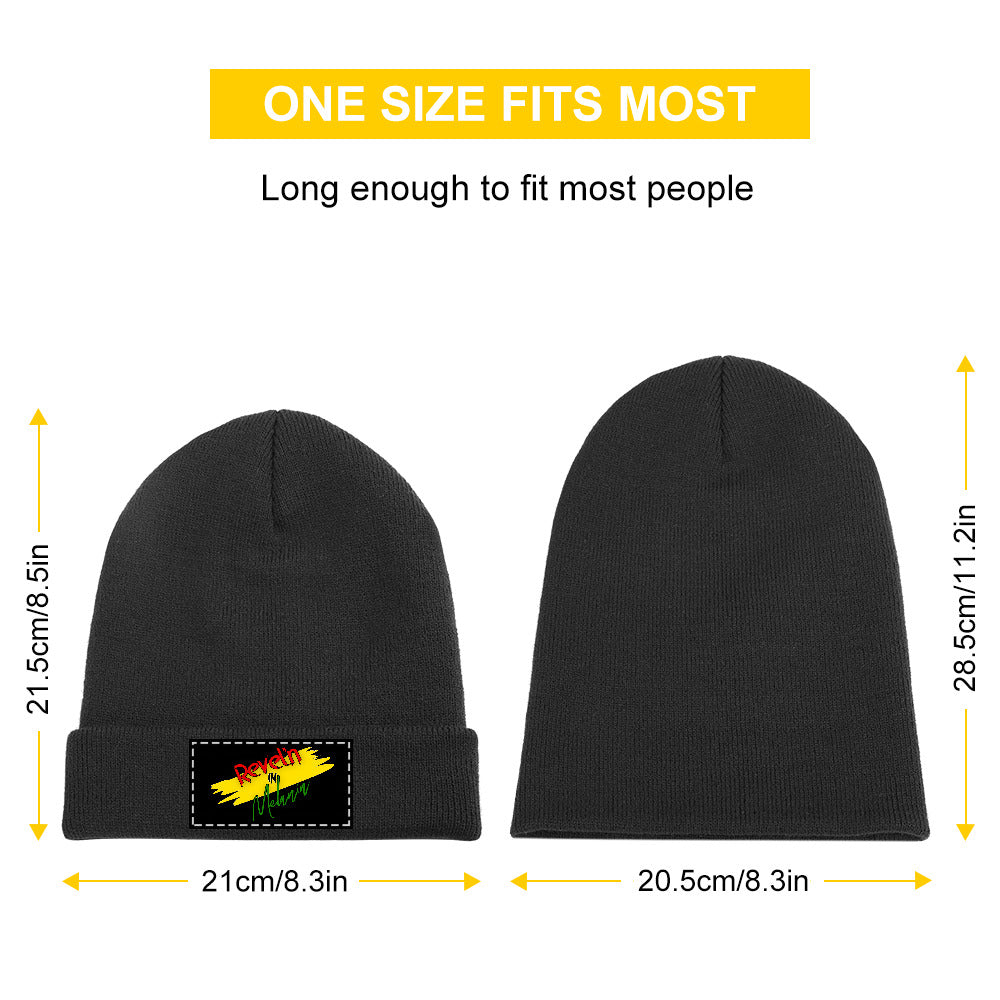 Revel'n in Melanin Patch Knit Beenie