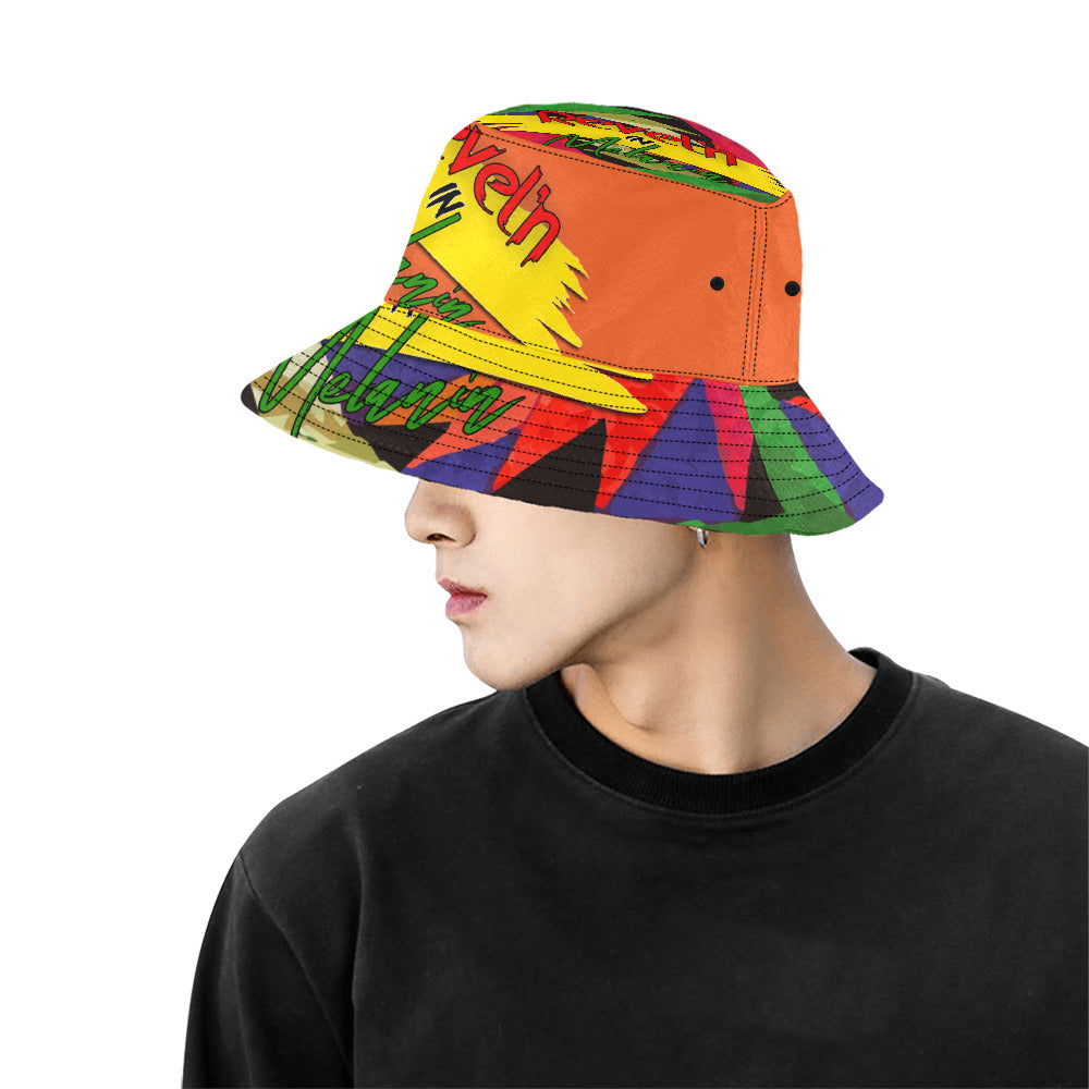 Revel'n in Melanin All-Over Print Bucket Hat