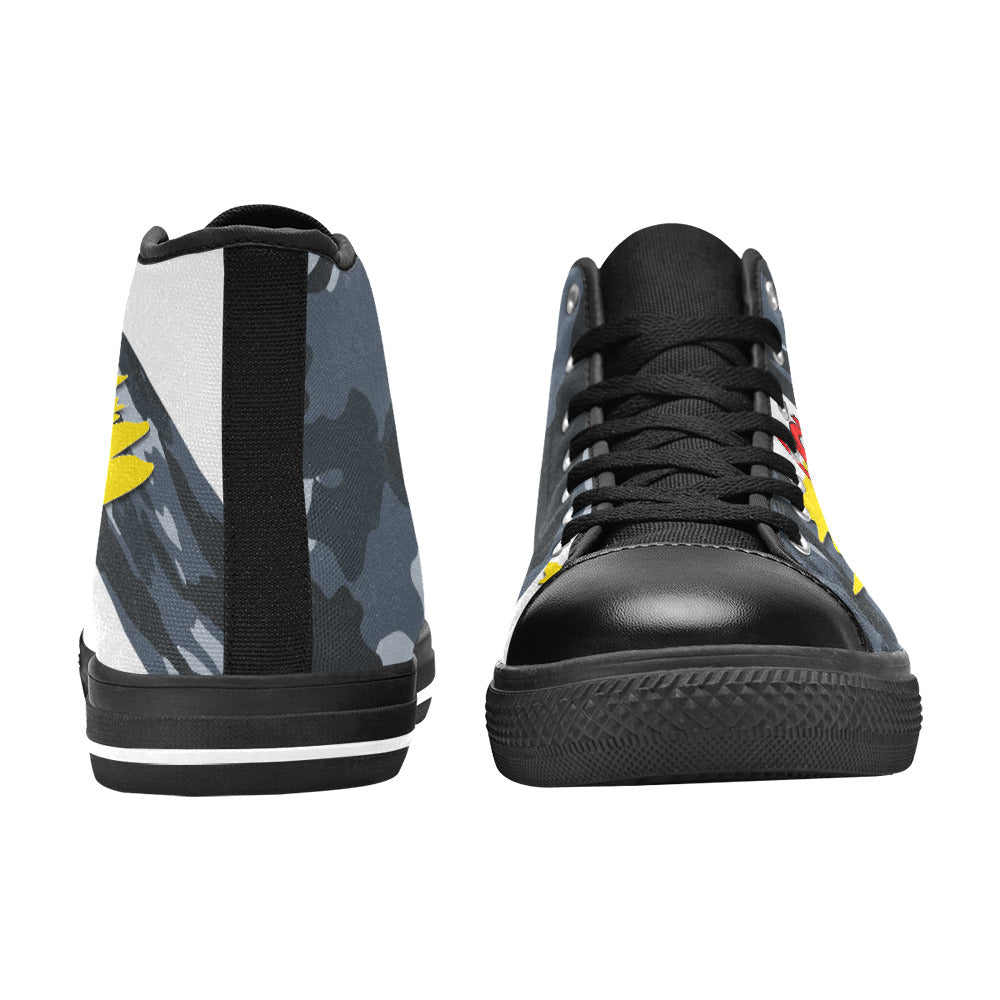 Revel'n in Melanin Aquila Canvas Camo Hi Top Men's Shoes