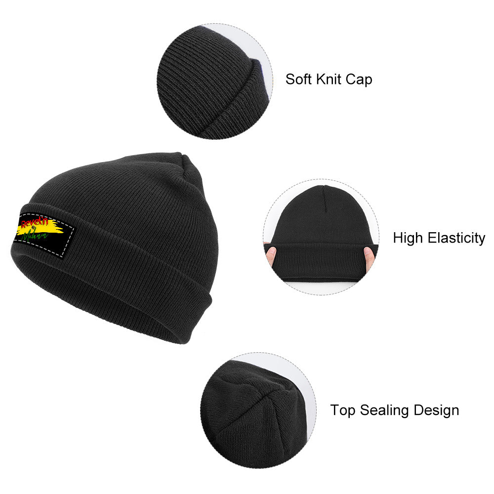 Revel'n in Melanin Patch Knit Beenie
