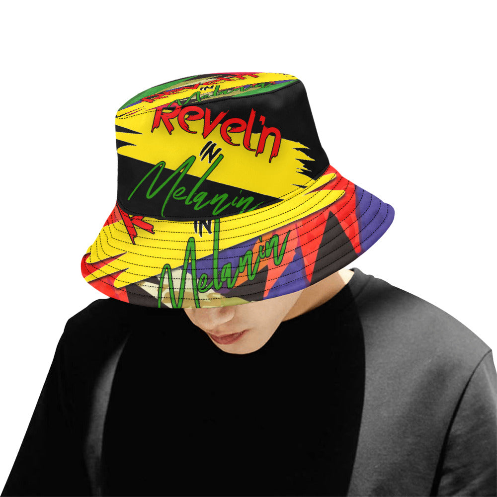 Revel'n in Melanin All-Over Print Bucket Hat