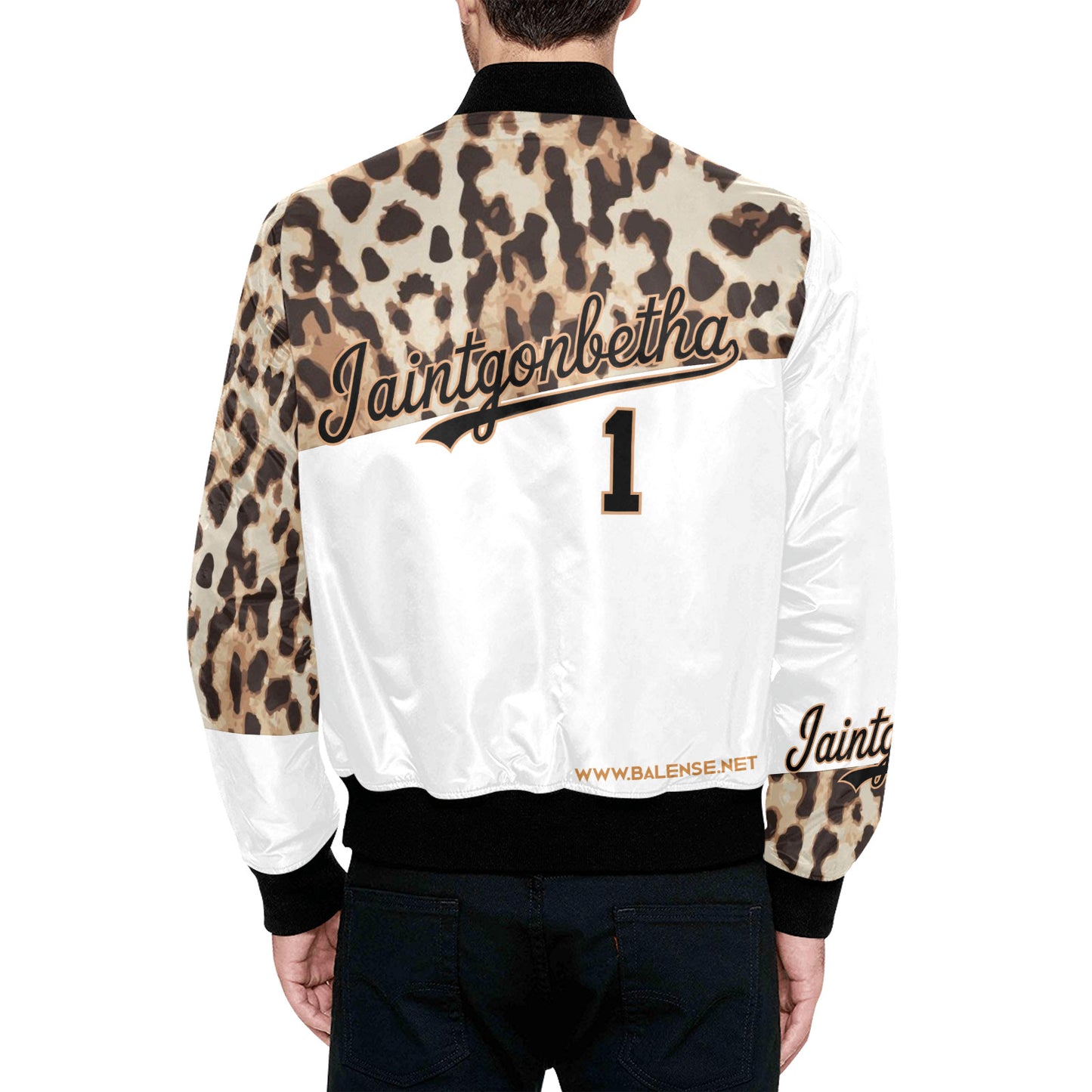 T.R.I.P. Tha1 Print Quilted Bomber Jacket