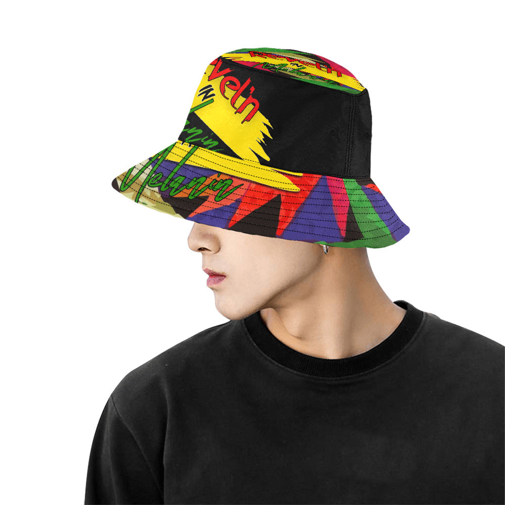 Revel'n in Melanin All-Over Print Bucket Hat