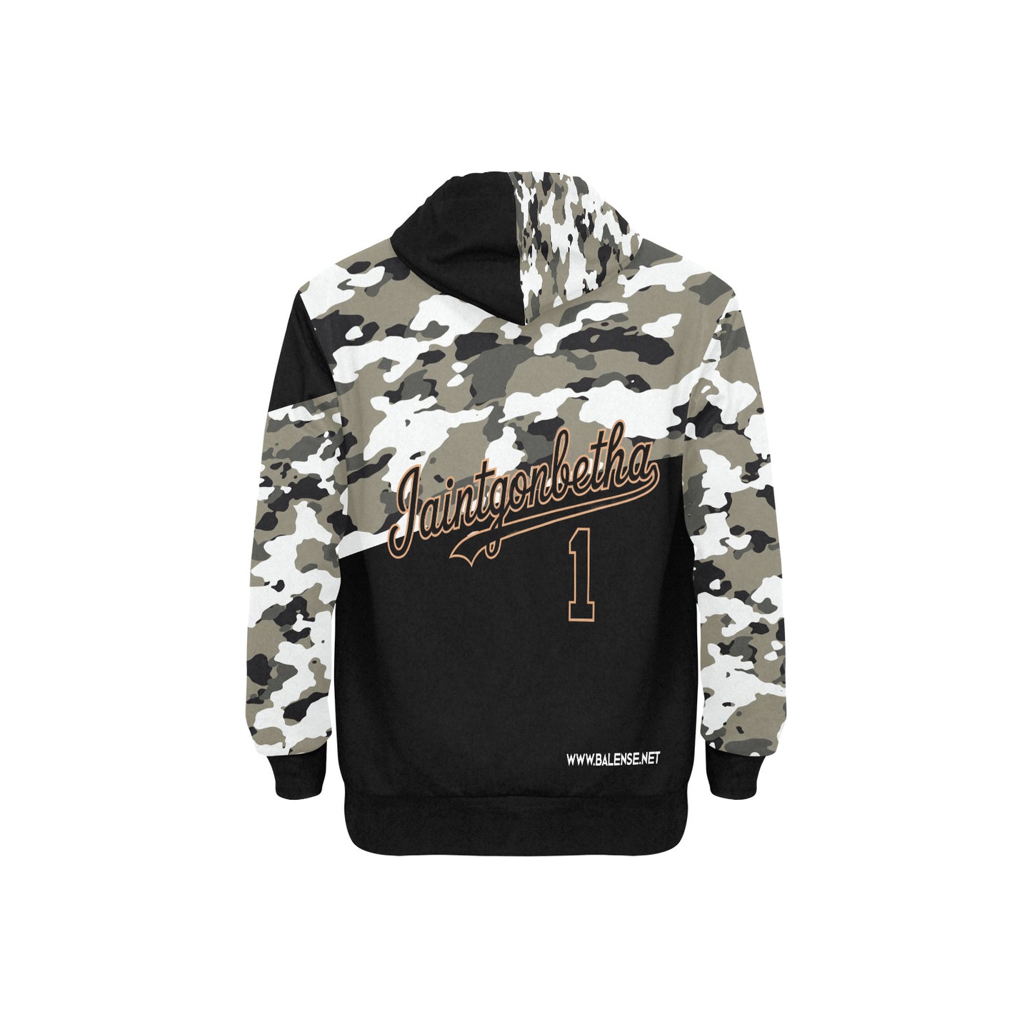 T.R.I.P Tha1 Men's Long Sleeve Leopard Print Fleece Hoodie