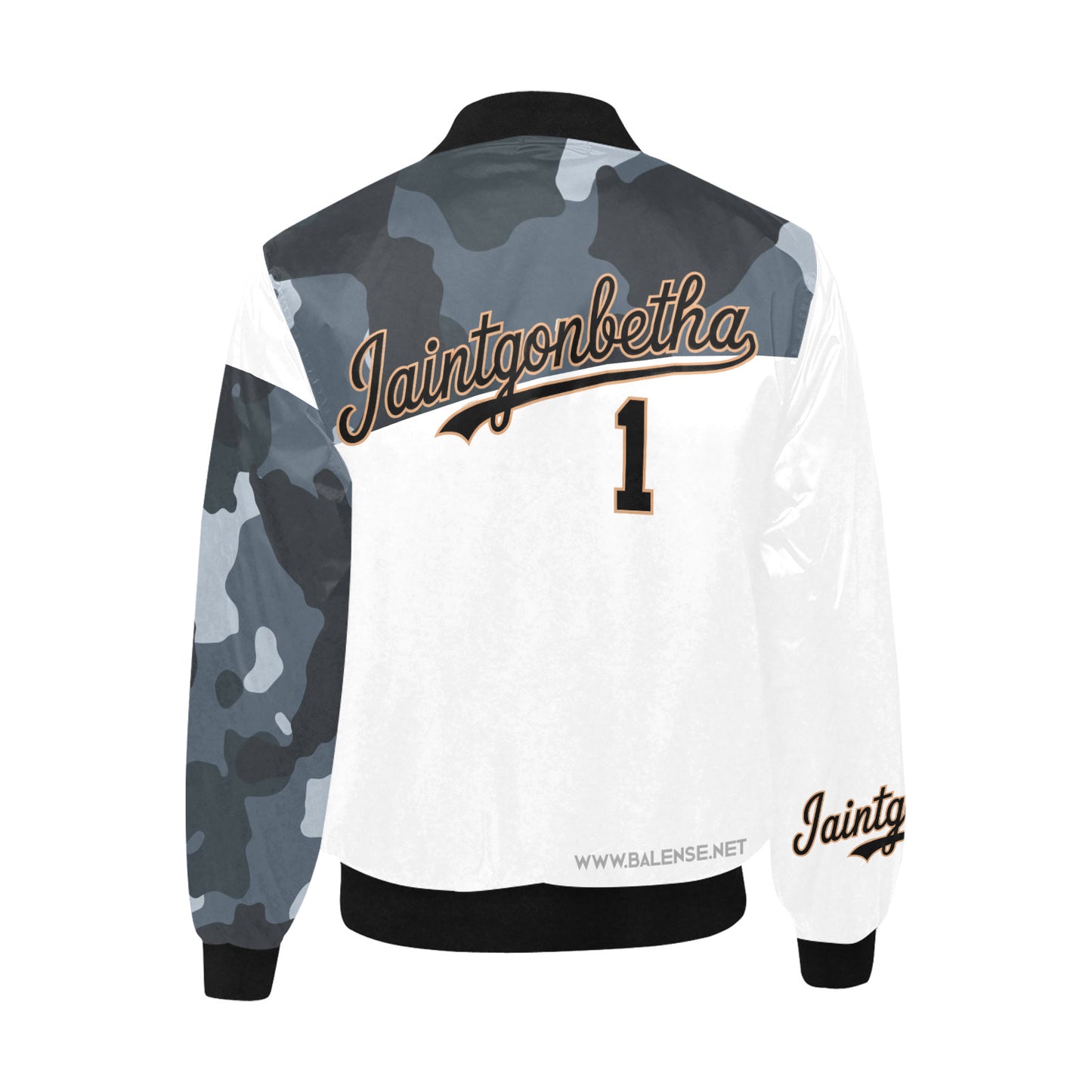 T.R.I.P. Tha1 Print Quilted Bomber Jacket