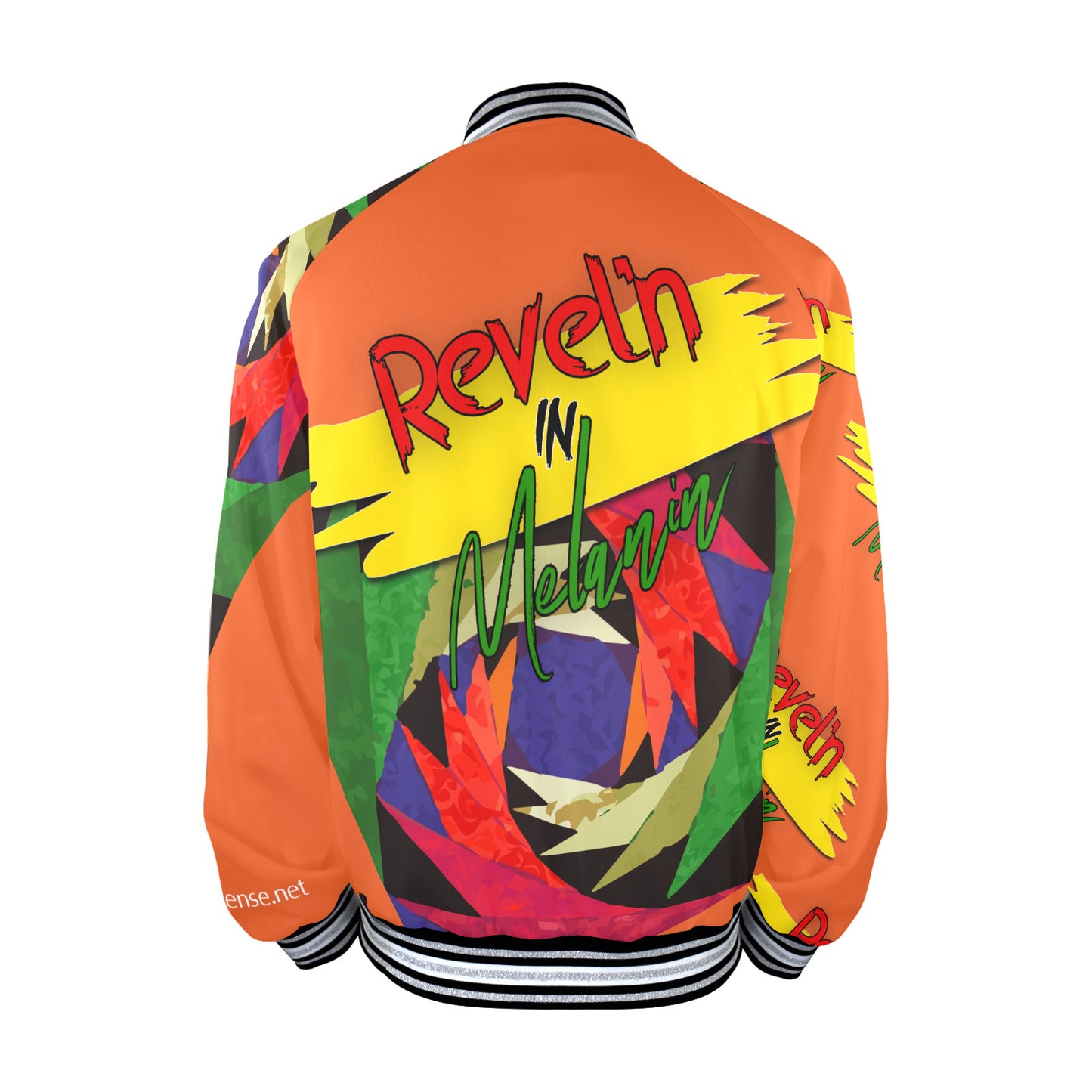 Revel'n in Melanin Men's Striped Trim Bomber Jacket