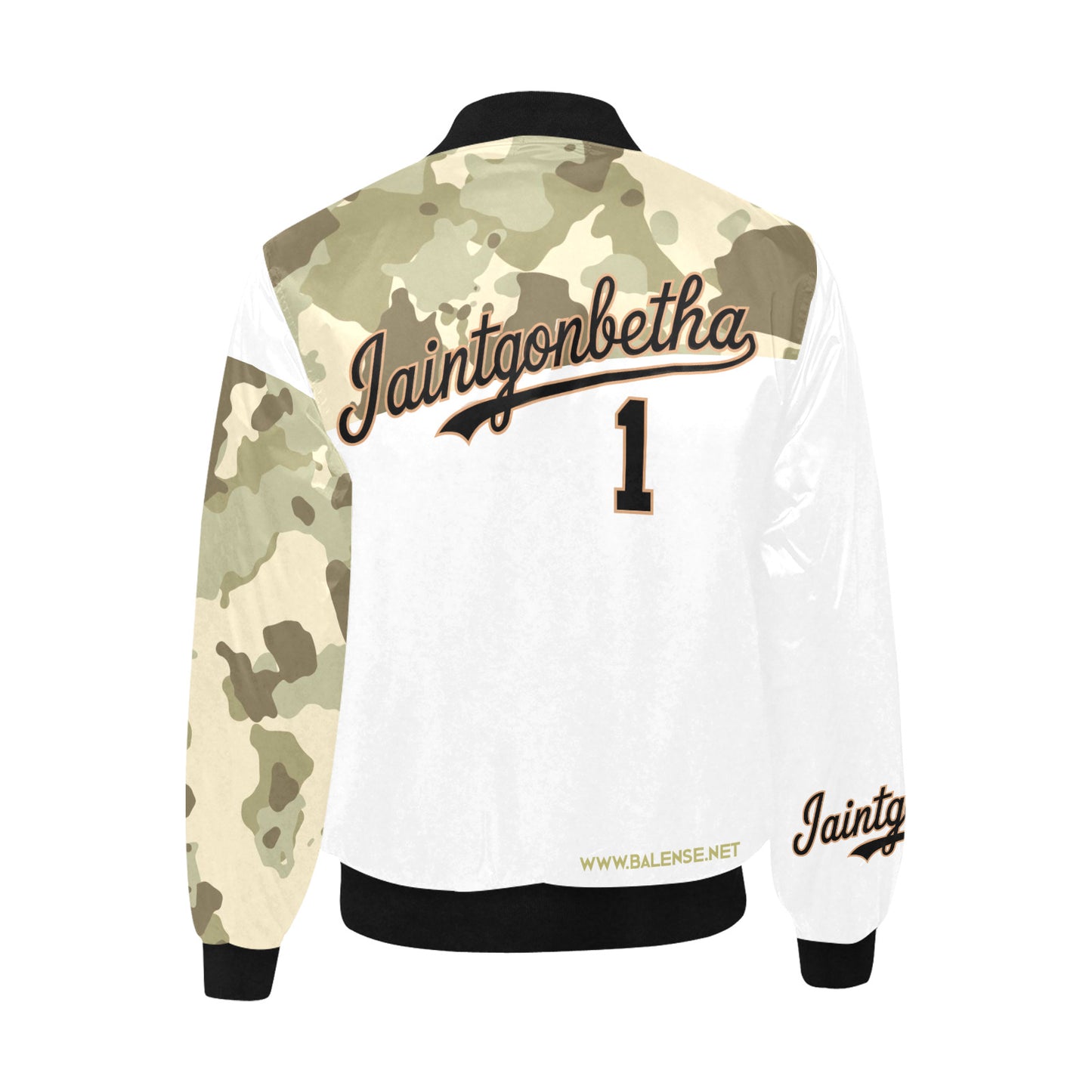 T.R.I.P. Tha1 Print Quilted Bomber Jacket