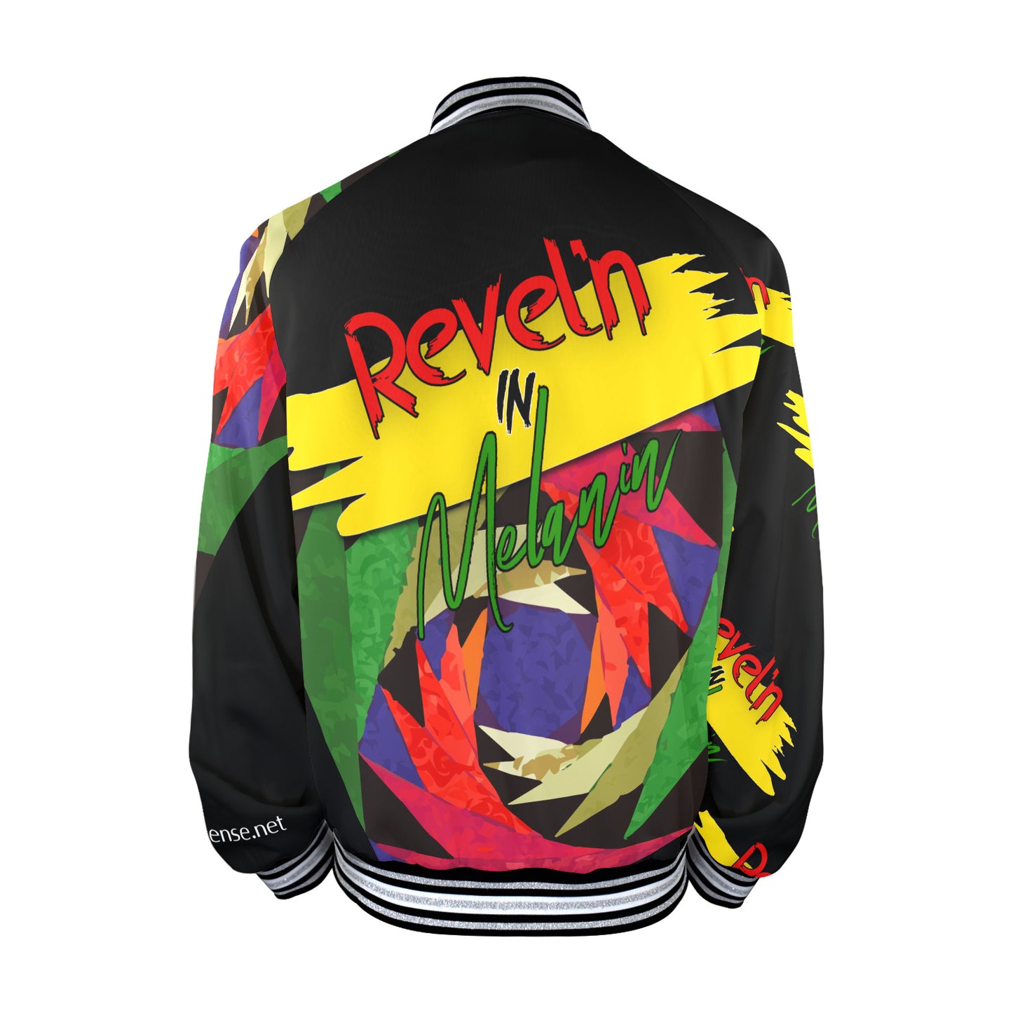 Revel'n in Melanin Men's Striped Trim Bomber Jacket