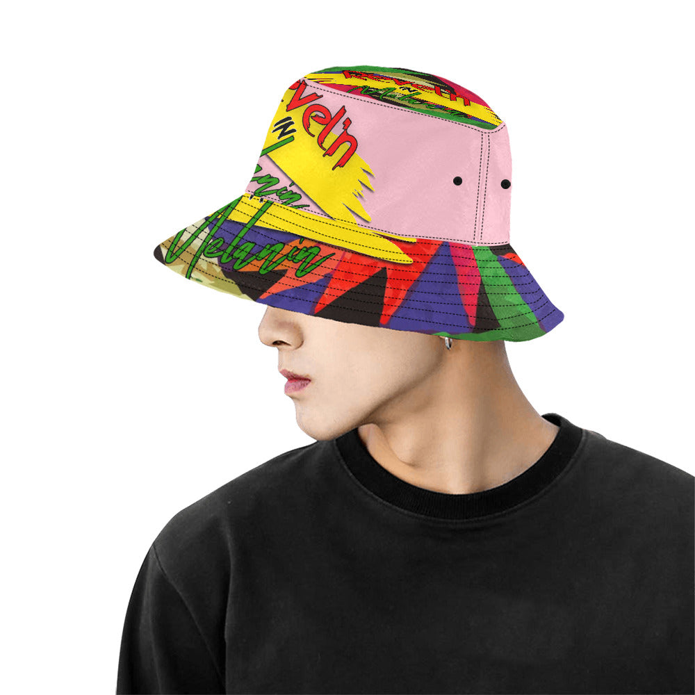Revel'n in Melanin All-Over Print Bucket Hat